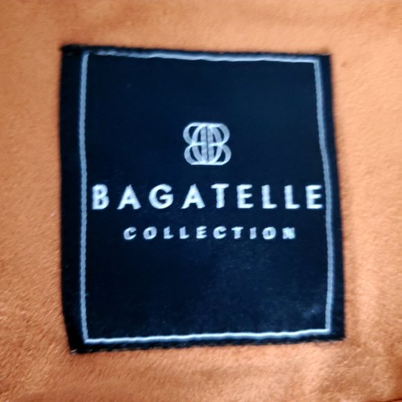 BAGATELLE COLLECTION Faux Suede Womens Double Breasted Blazer Burnt Orange MED - Picture 3 of 11